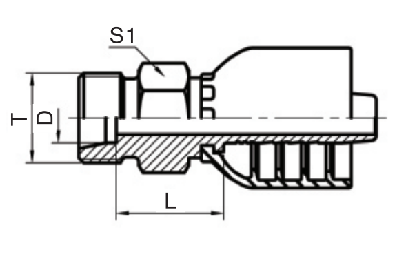 公制外螺纹24°外锥面重系列