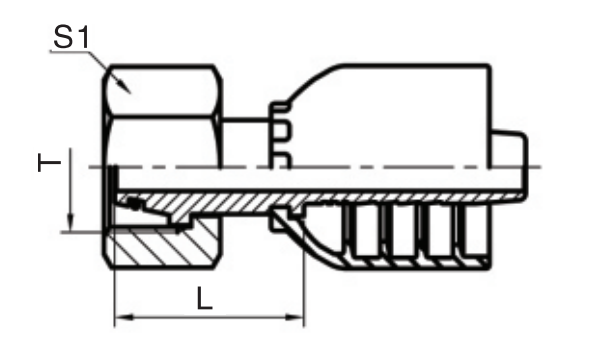 公制内螺纹24°锥带0型圈重系列