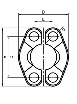 SAE对开法兰夹3000PSI