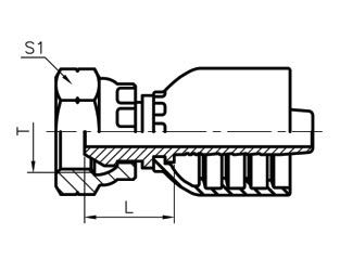 英管内螺纹60°外锥面