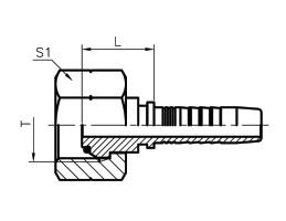 英管内螺纹60°外锥面带0型圈