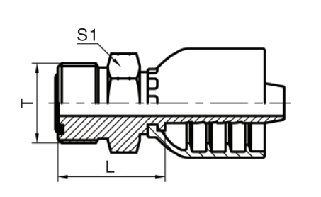 美制ORFS外螺纹平面O形圈密封