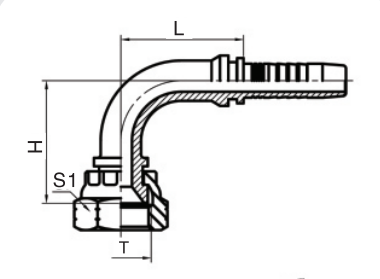 90°美制JIC内螺纹74°内锥面