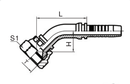 45°美制JIC内螺纹74°内锥面